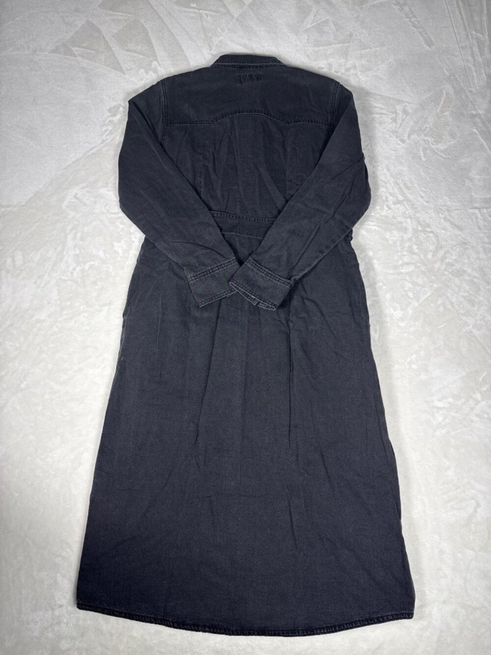 Wrangler Belted Denim Midi Dress XS Black Western Style - Picture 6 of 9